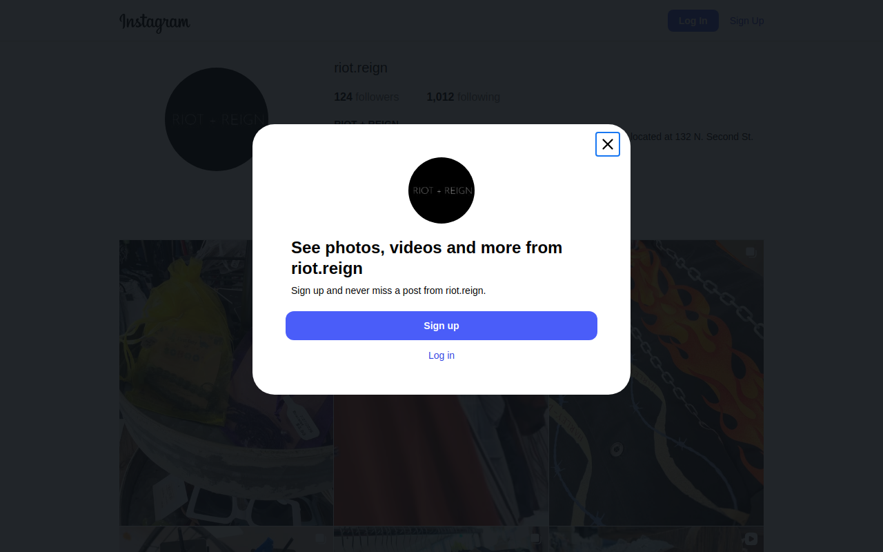Riot + Reign website preview