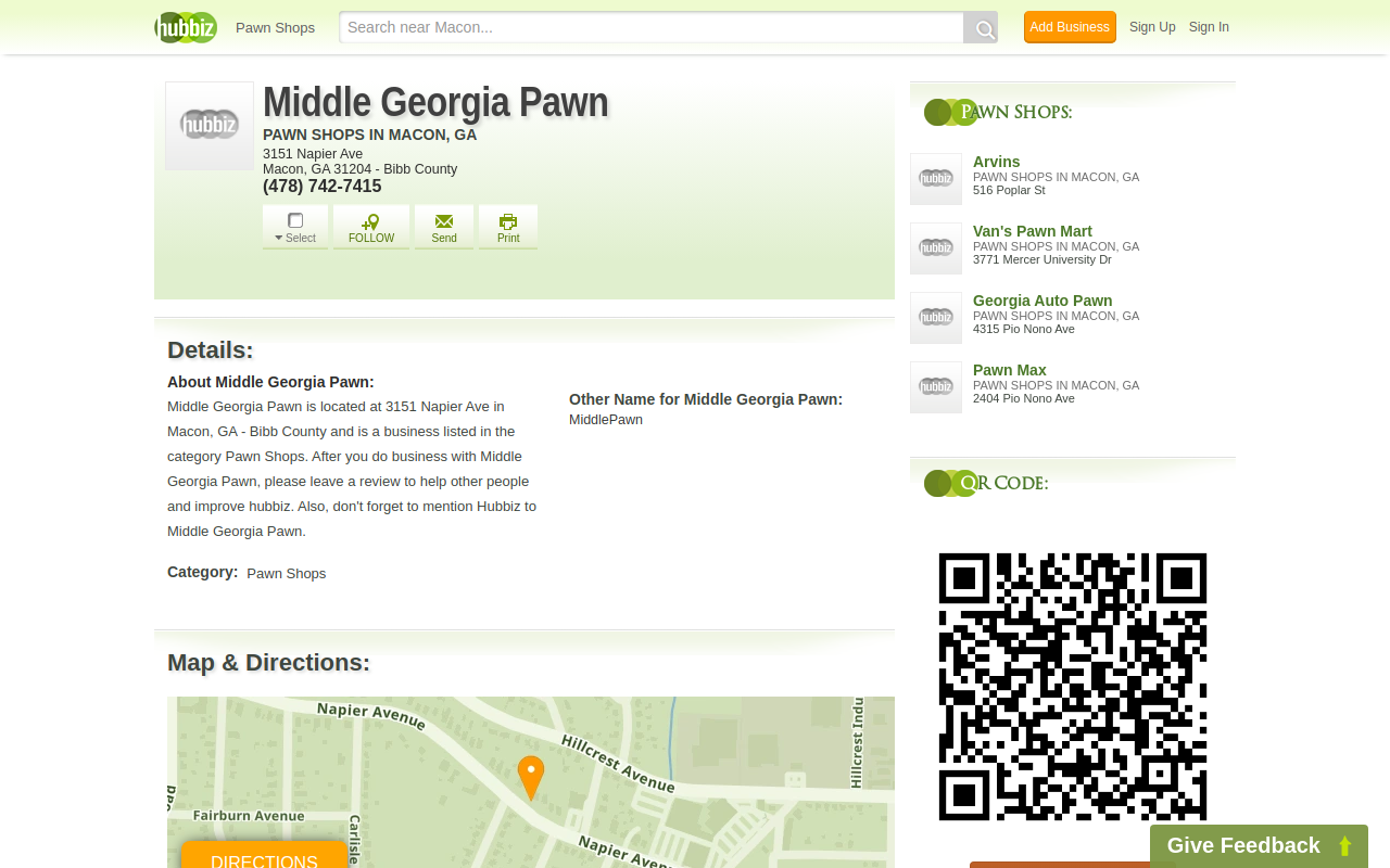 Middle Georgia PAWN website preview