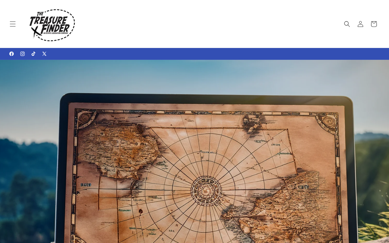 The Treasure Finder website preview