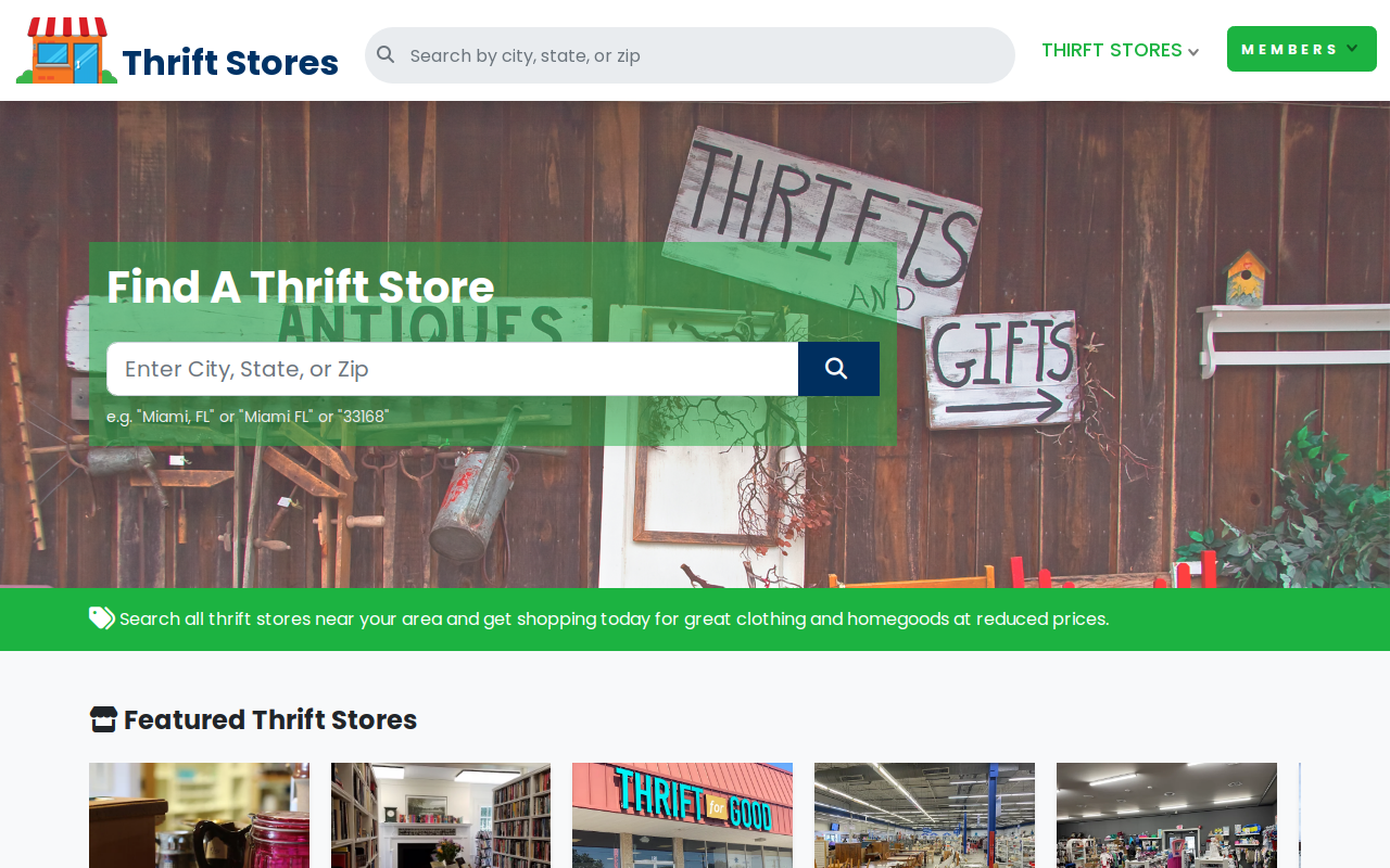 Maranatha Thrift Store website preview