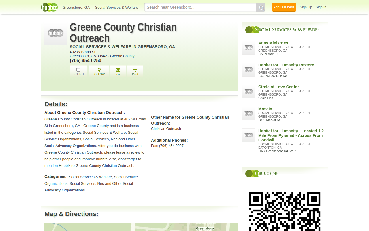 Greene County Christian Outreach Thrift Store website preview