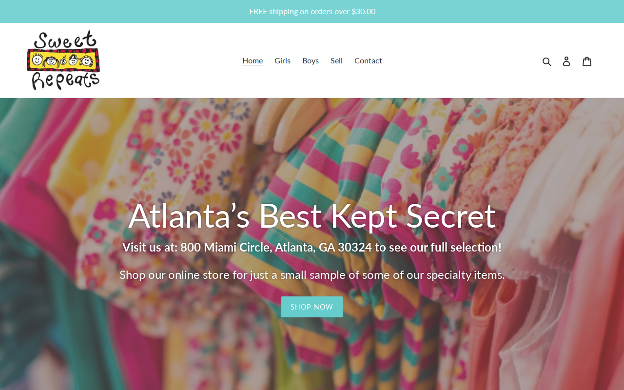Sweet Repeats website preview