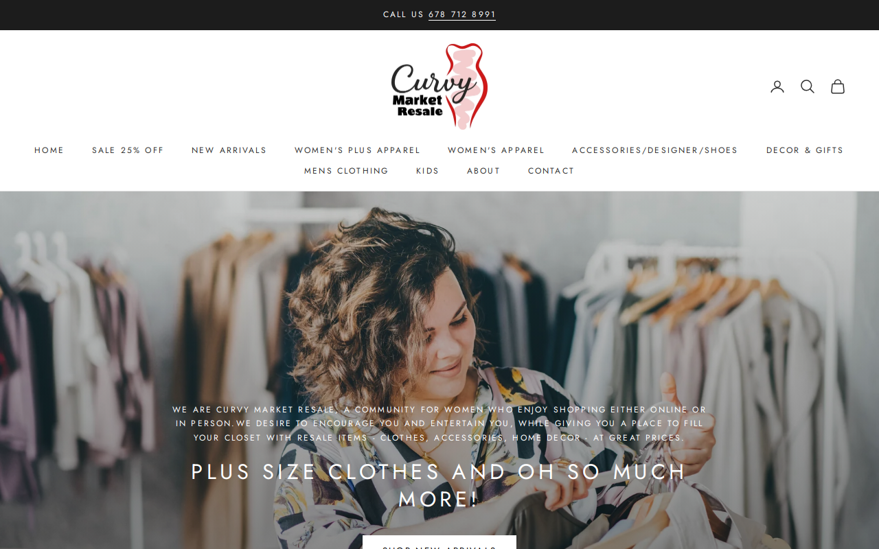 Curvy Market Resale website preview