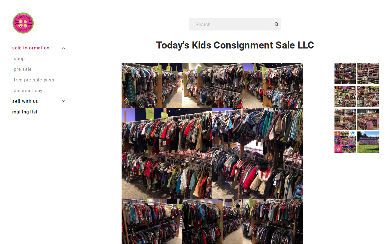 Today's Kids Consignment Sale LLC website preview