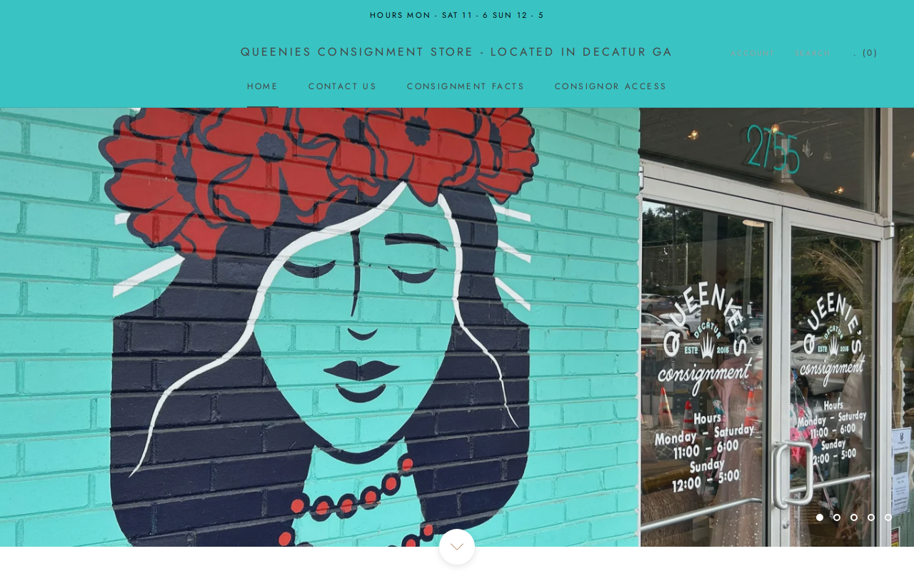 Queenie's Consignment website preview