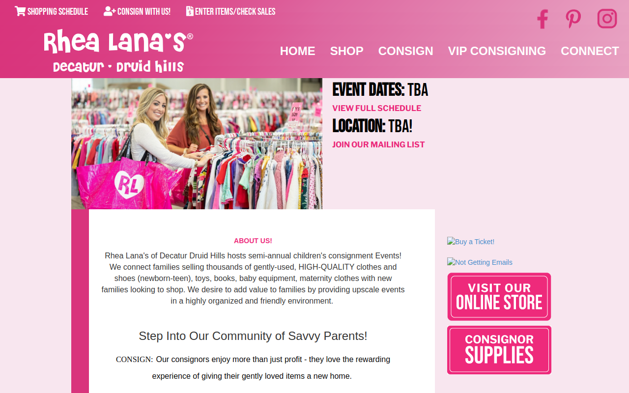 Rhea Lana's of Decatur / Druid Hills website preview
