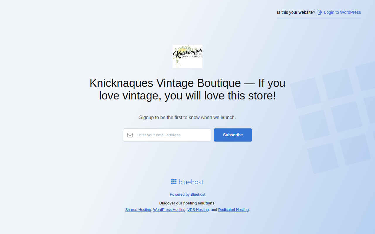 Knicknaques Vintage Boutique website preview