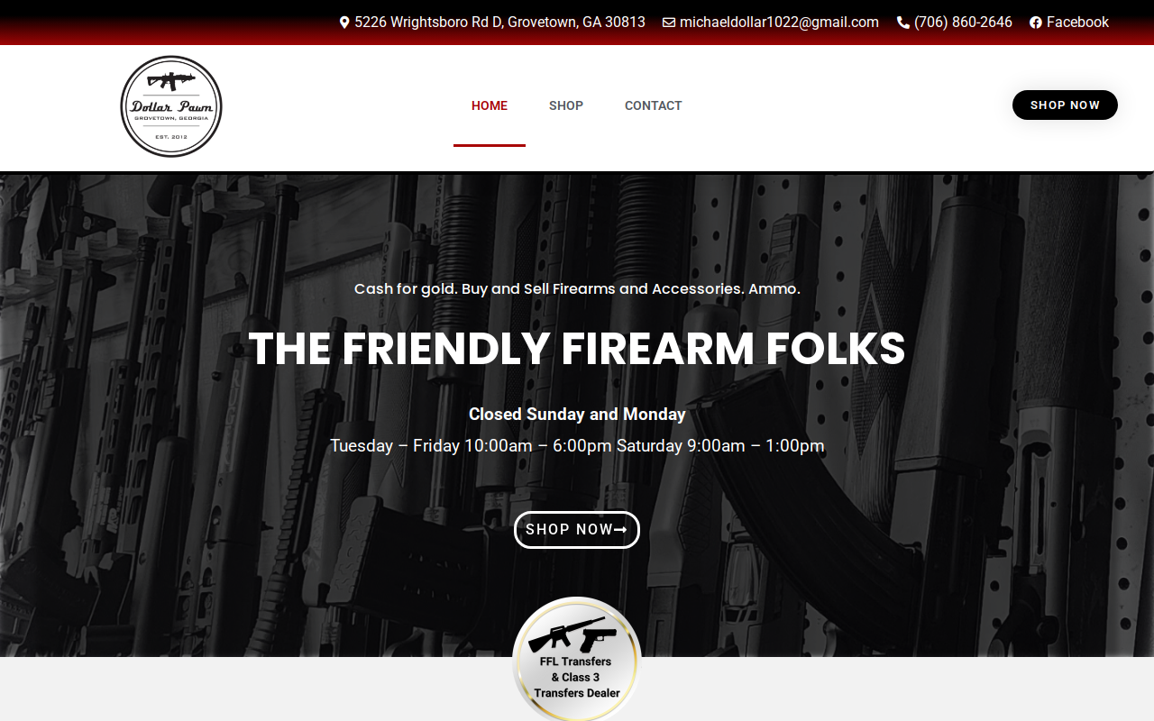 Dollar Pawn website preview