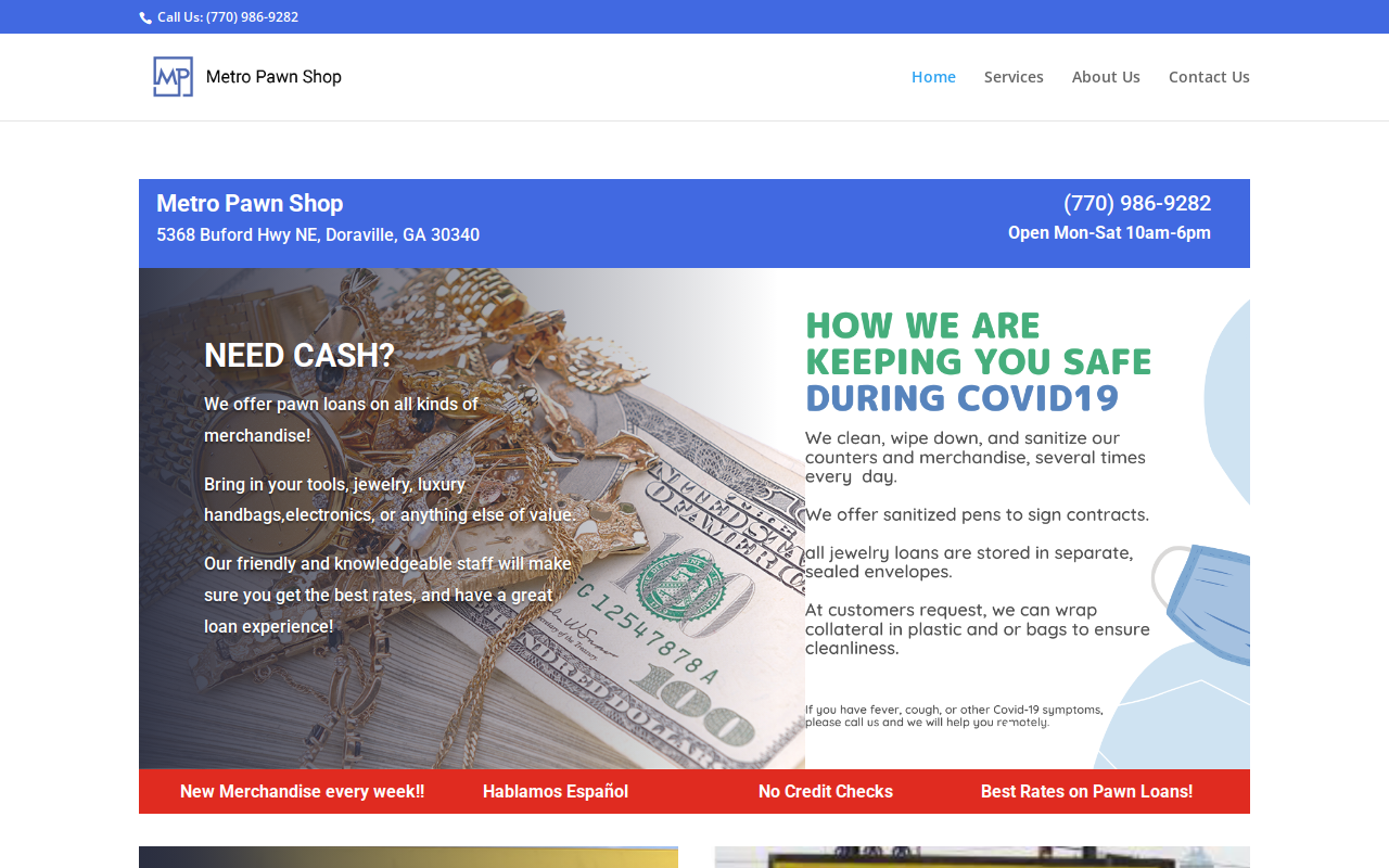 Metro Pawn Shop website preview