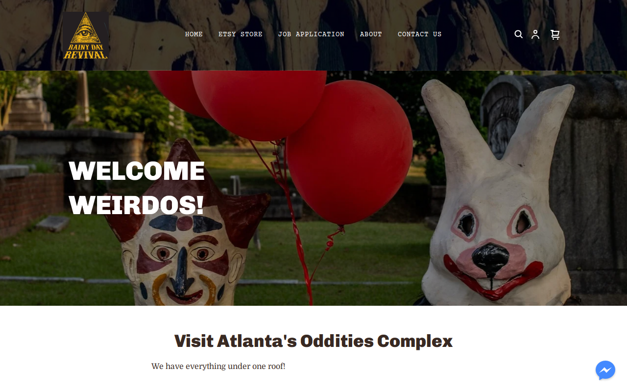 Rainy Day Revival website preview