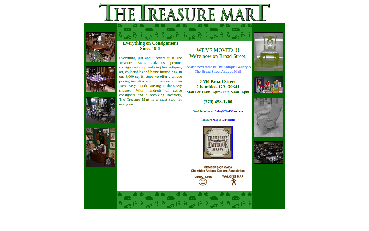Treasure Mart website preview