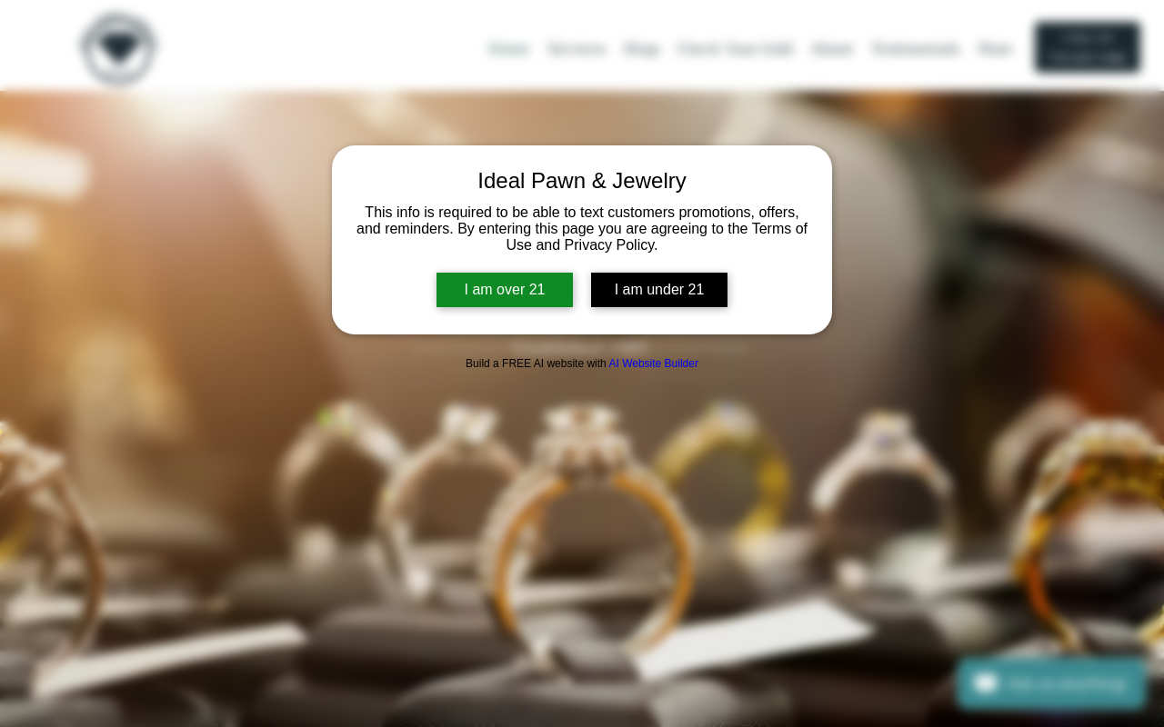 Ideal Pawn And Jewelry website preview