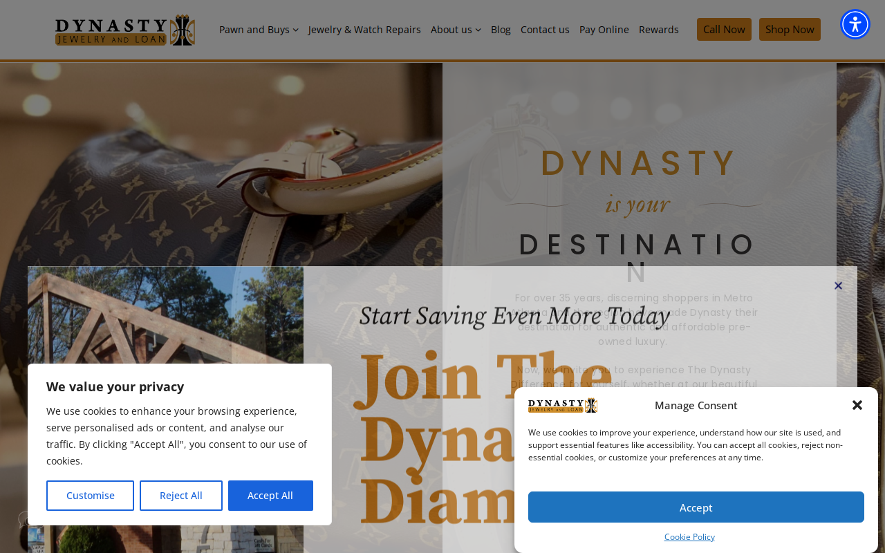 Dynasty Jewelry And Pawn website preview