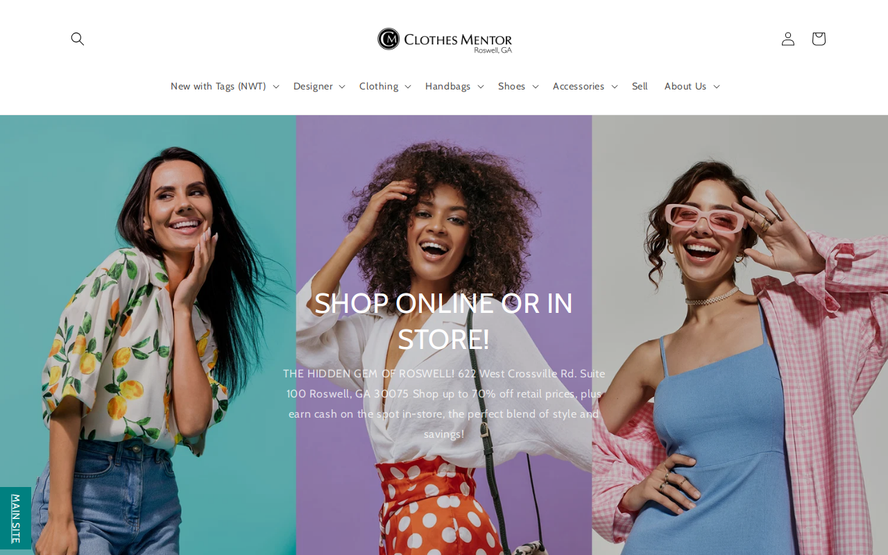 Clothes Mentor Roswell GA website preview