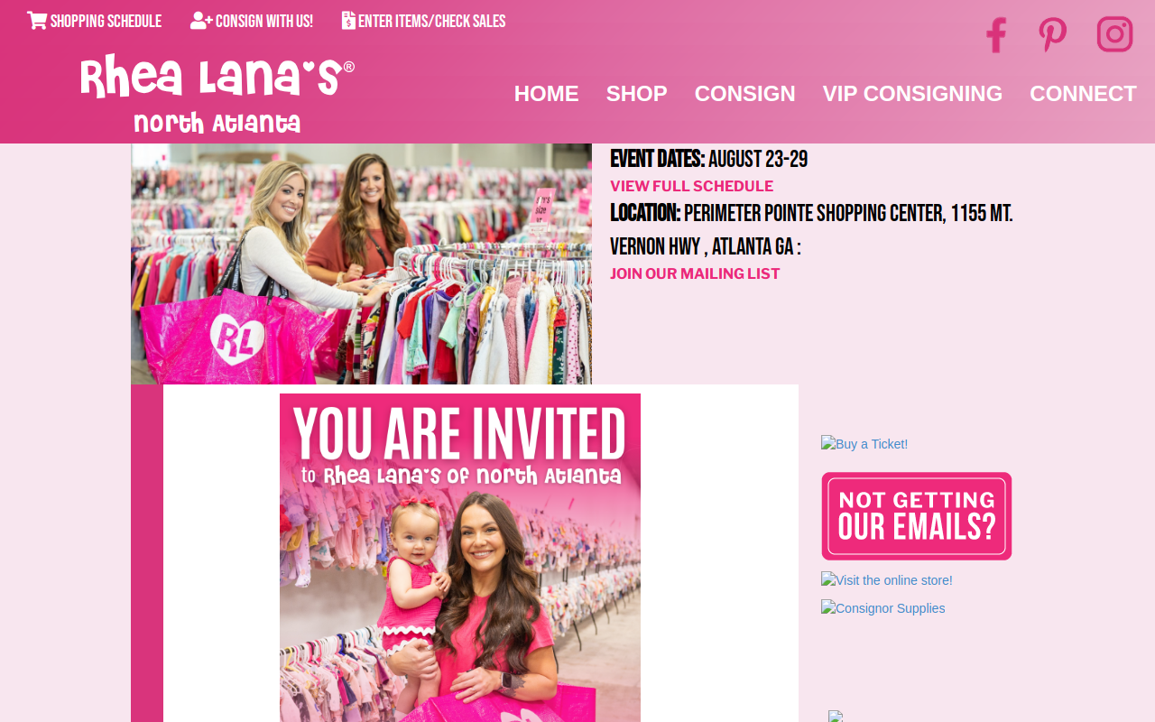 Rhea Lana's of North Atlanta website preview