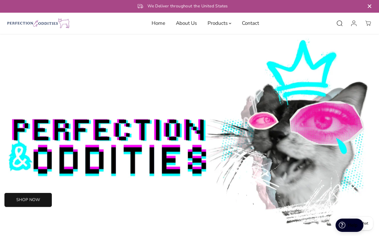 Perfection & Oddities website preview