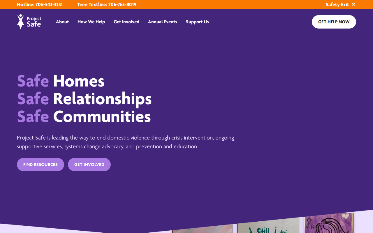 Project Safe Thrift Store website preview