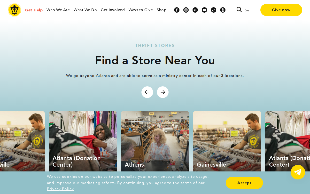 Athens Thrift Store website preview