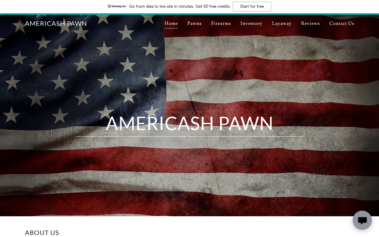 Americash Pawn website preview