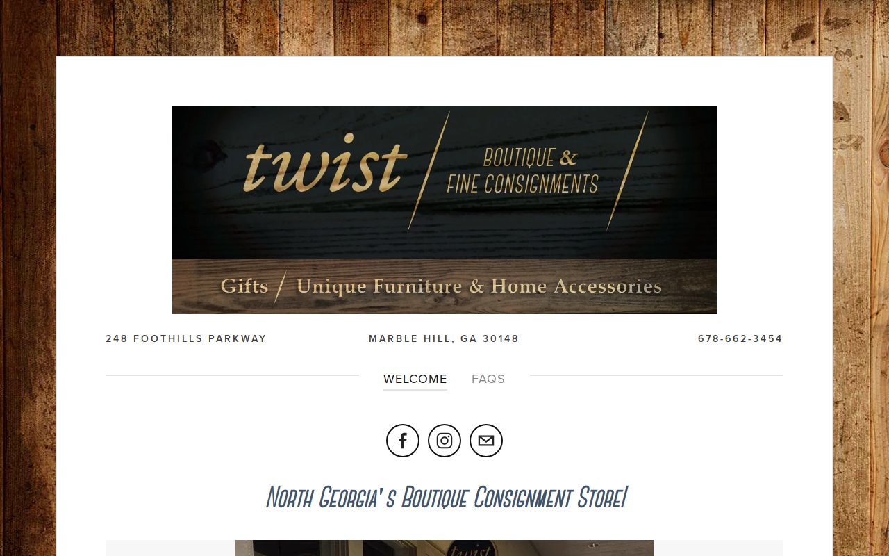 Twist - Boutique & Fine Consignments website preview