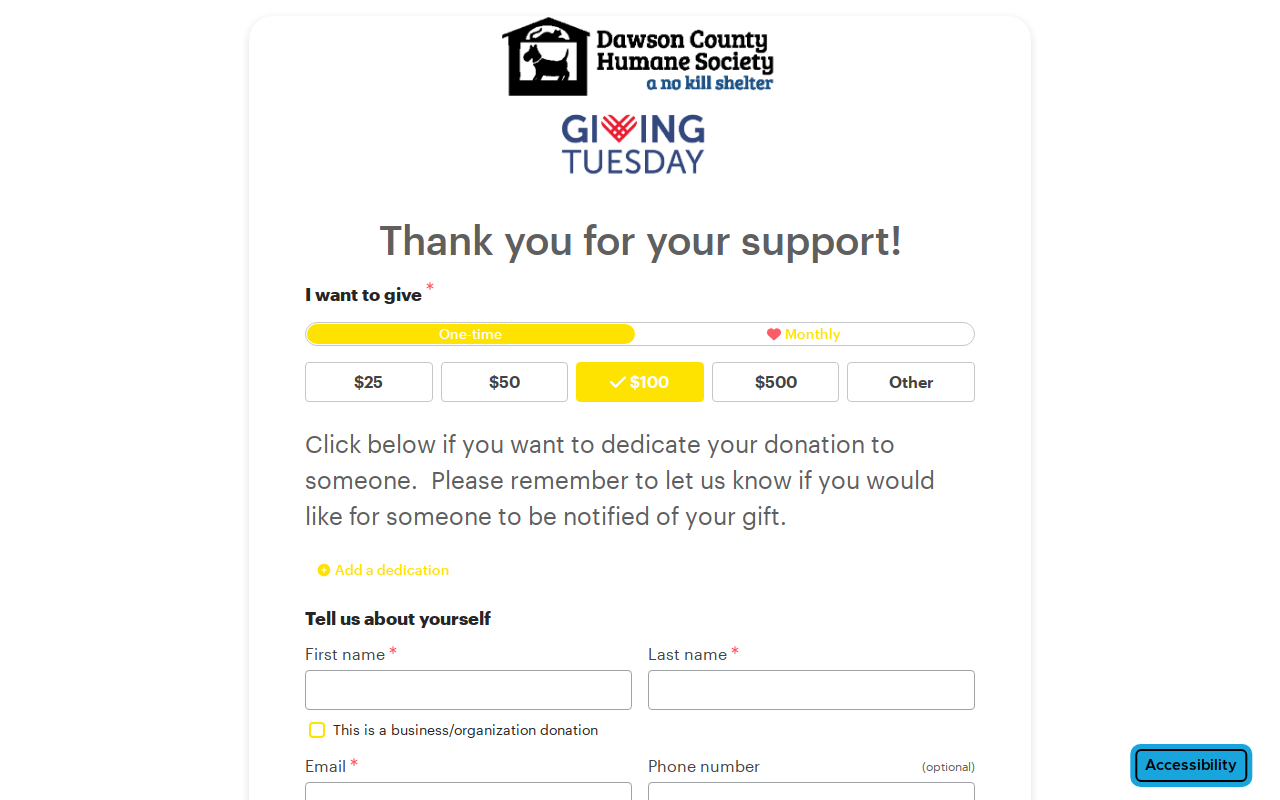 Humane Society Resale Shop & Boutique website preview