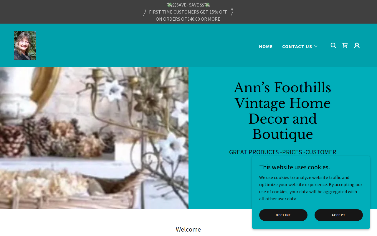 Ann's Foothills Vintage website preview
