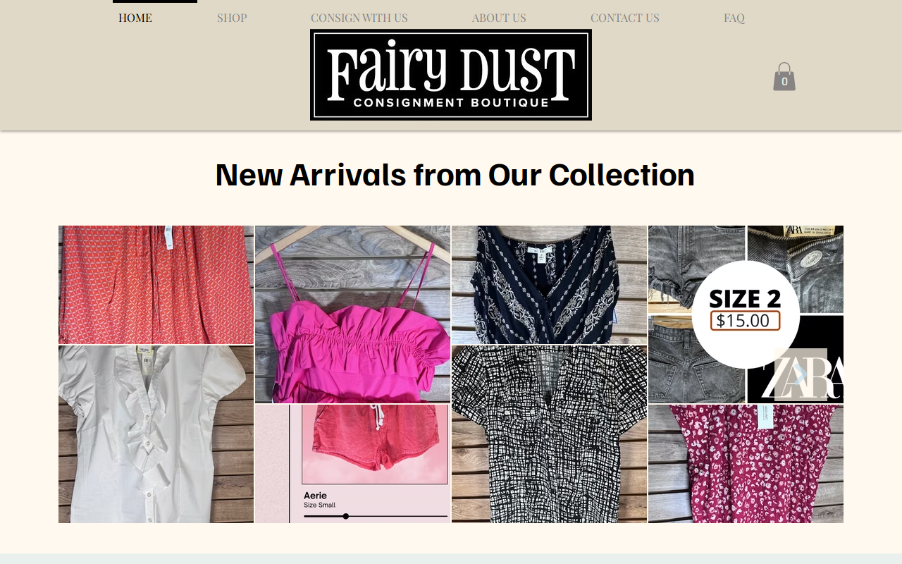 Fairy Dust Consignments website preview