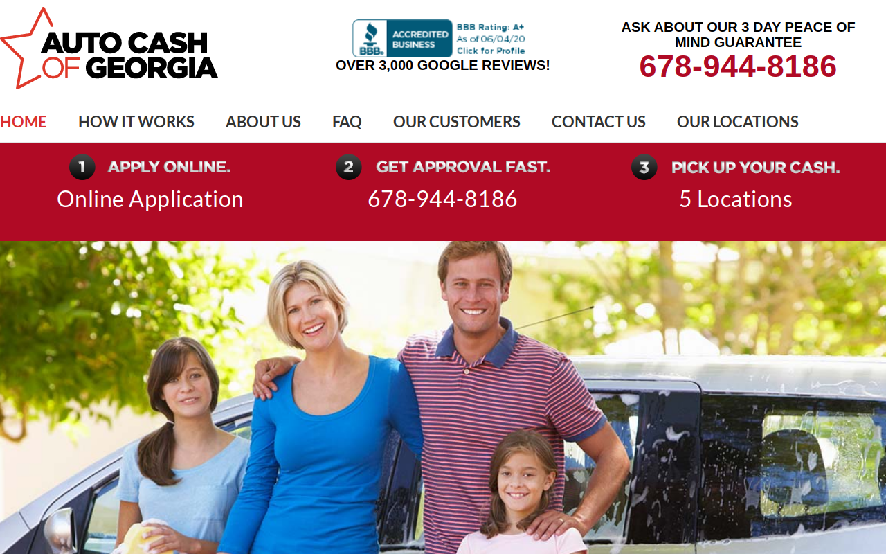 Auto Cash of Forsyth website preview