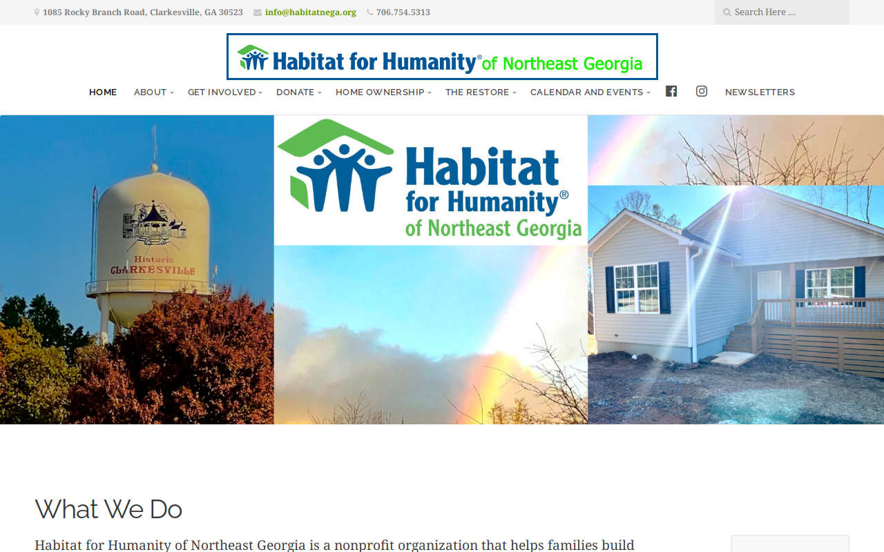 Habitat For Humanity of Northeast Georgia website preview
