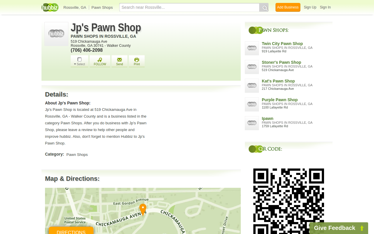 JP's Pawn Shop website preview
