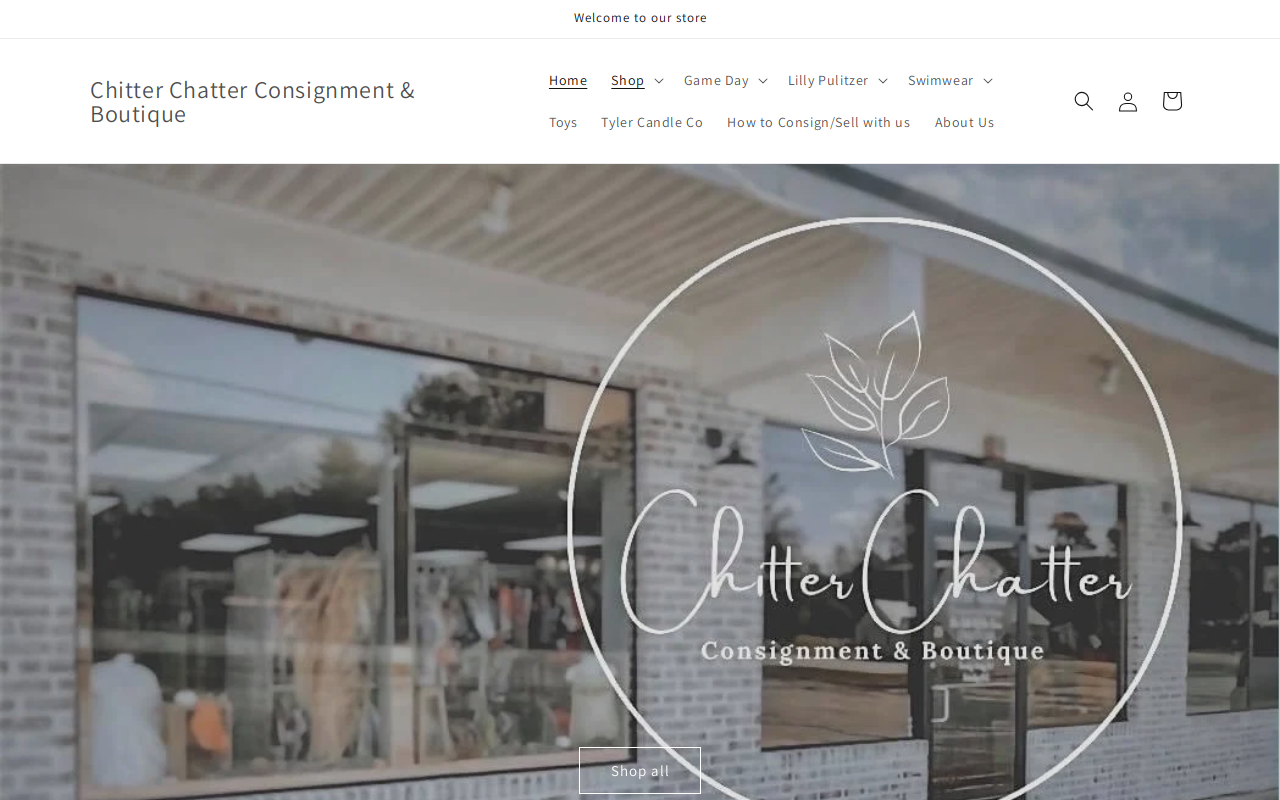 Chitter Chatter Consignment and Boutique website preview
