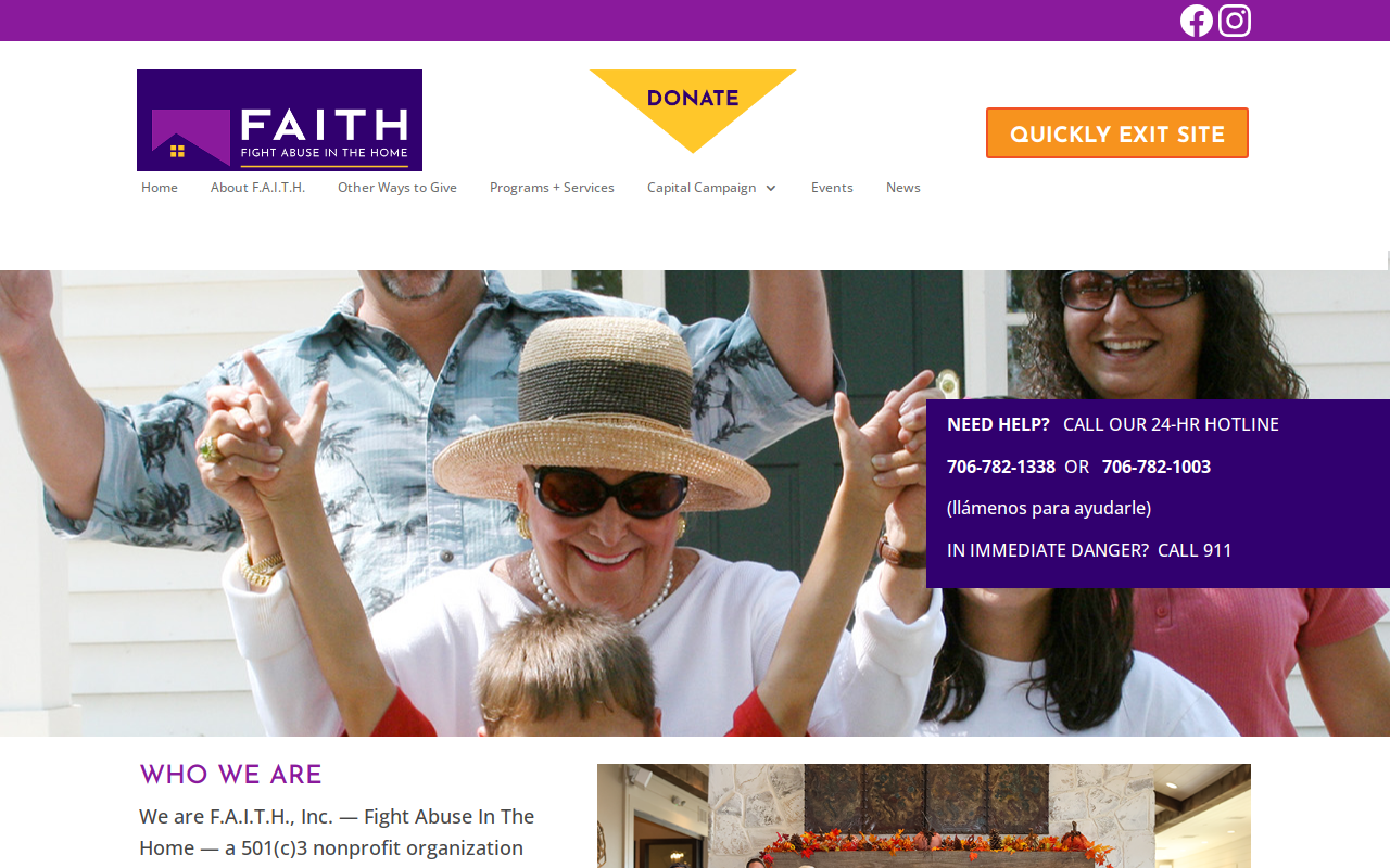 FAITH Furniture Store website preview