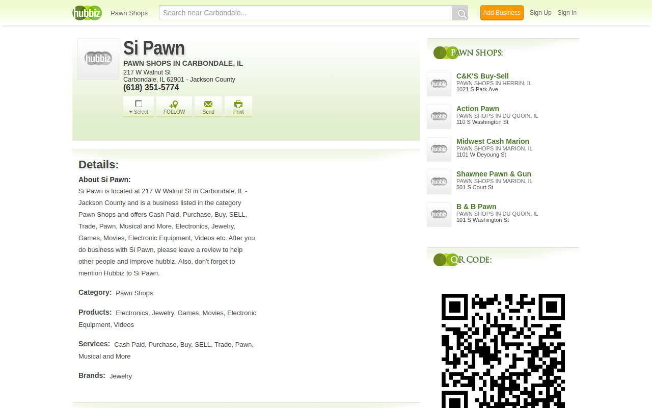 Si Pawn LLC website preview