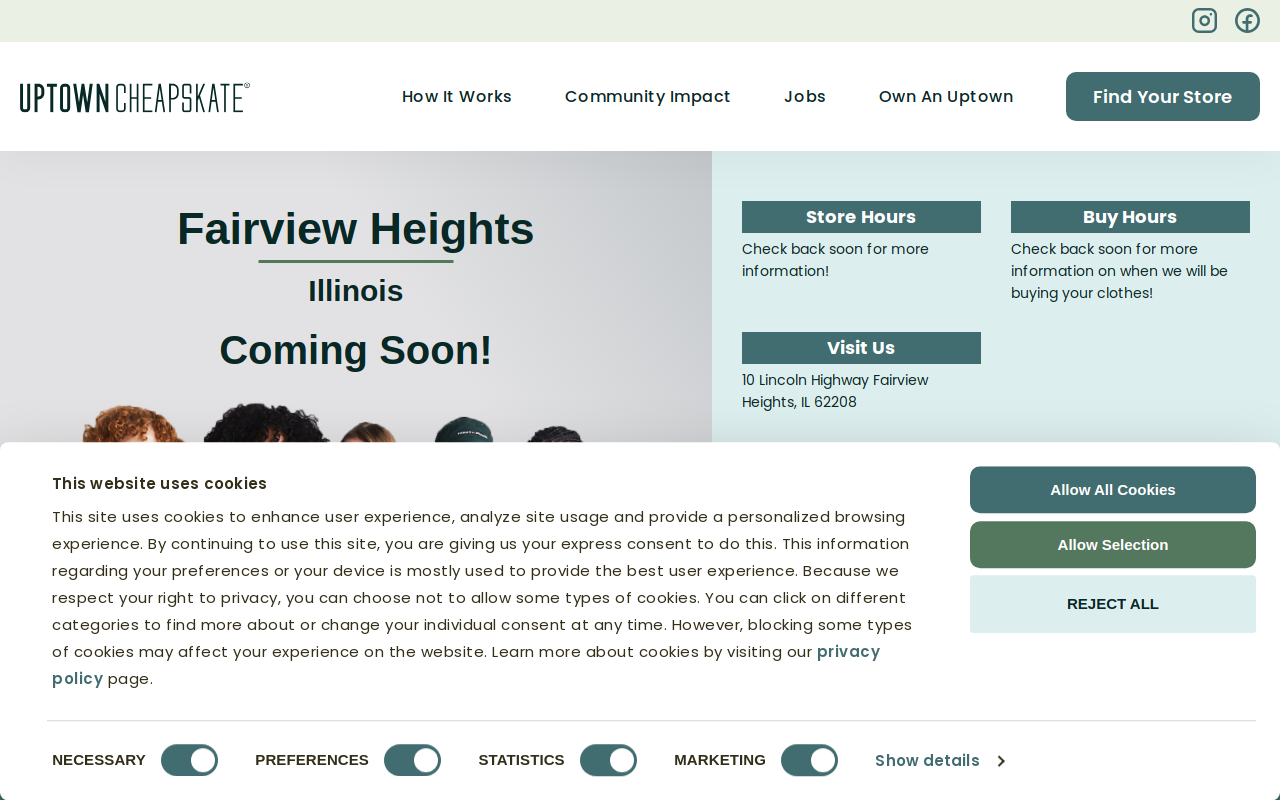 Uptown Cheapskate Fairview Heights website preview