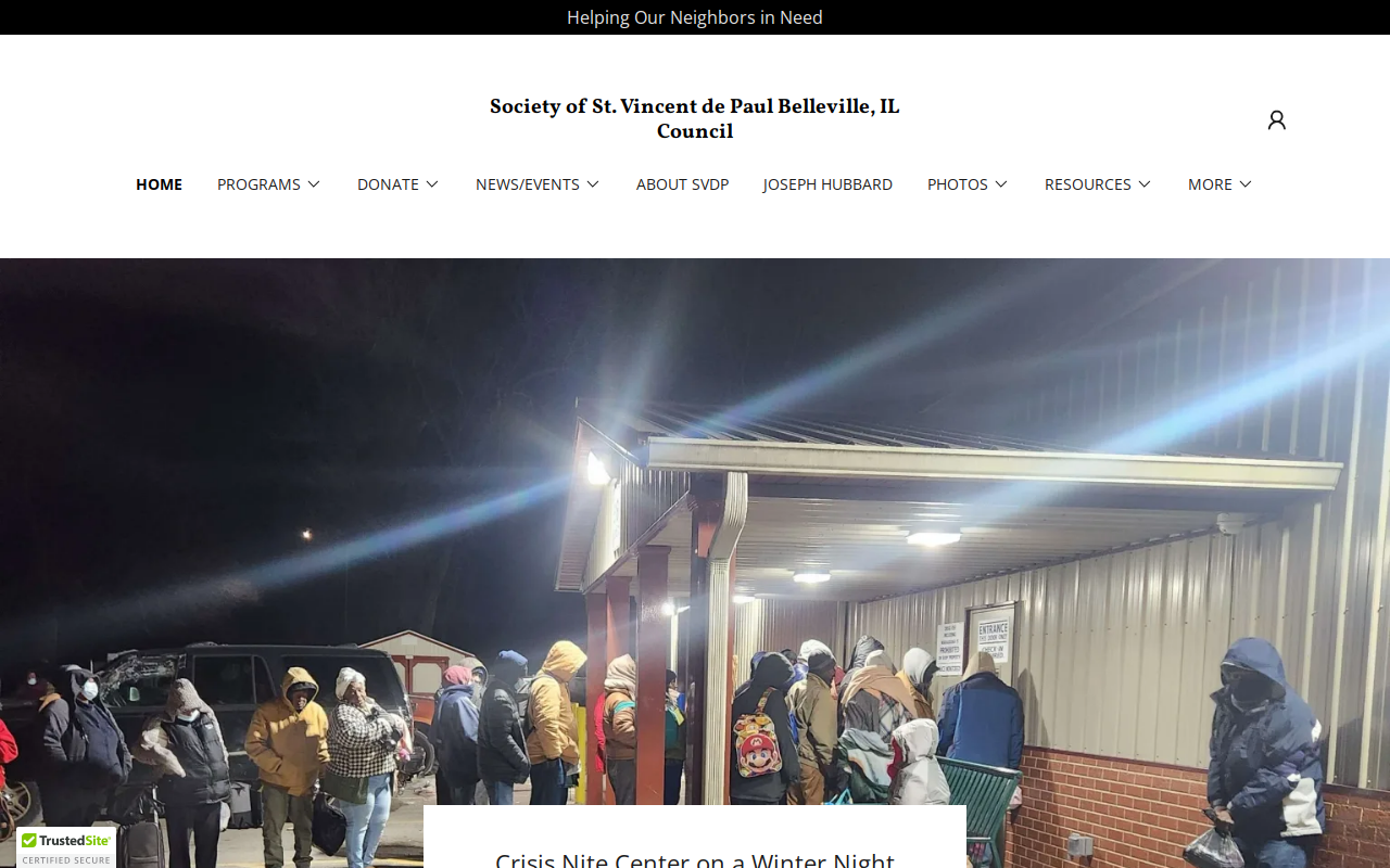 St. Vincent DePaul Thrift Store website preview