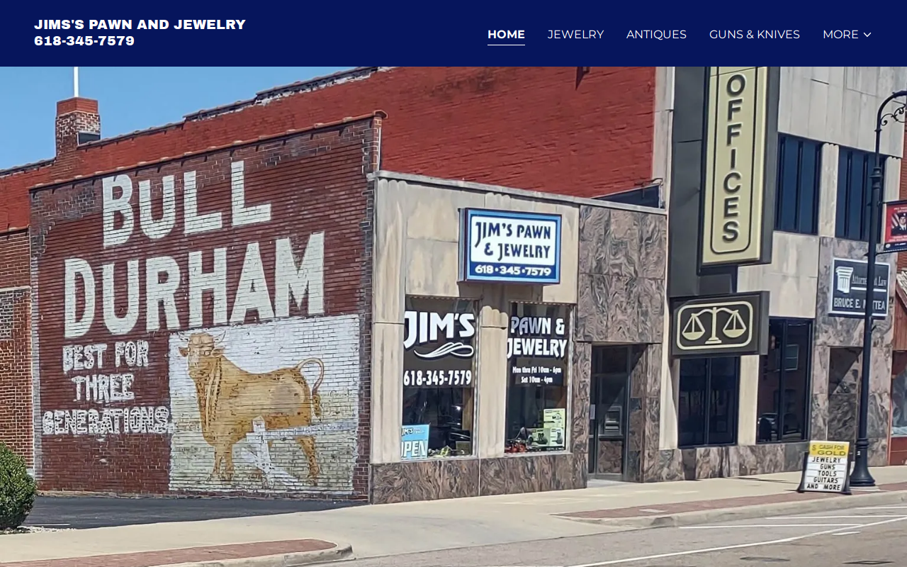 Jim's Pawn and Jewelry website preview