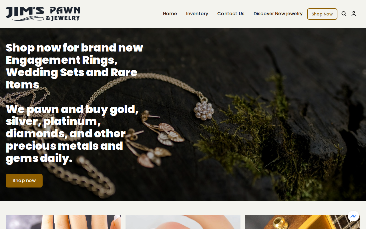 Jims Pawn & Jewelry website preview