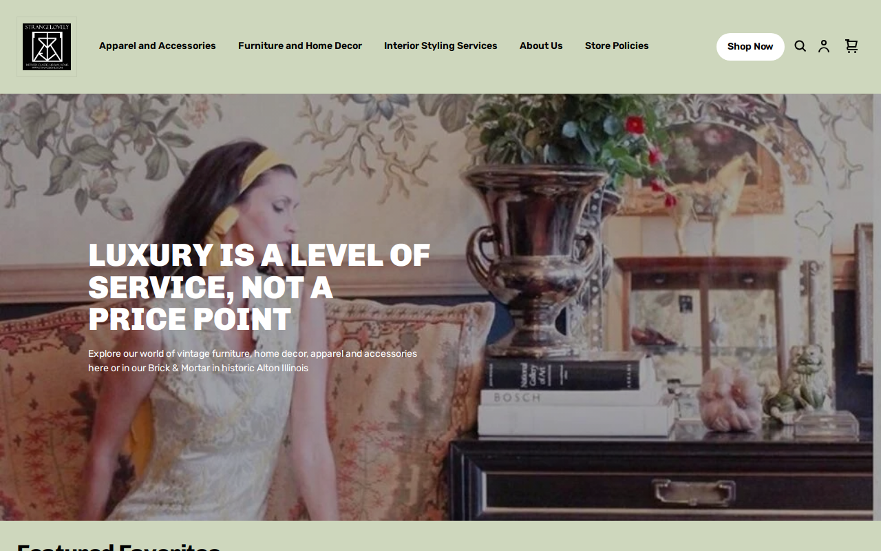 Strangelovely Vintage website preview