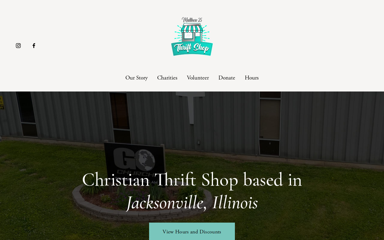 Matthew 25 Thrift Shop website preview