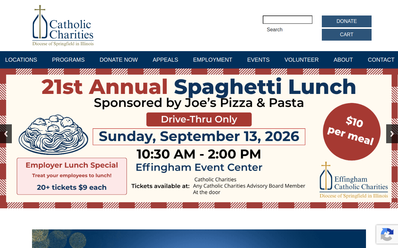 Catholic Charities Thrift Store website preview