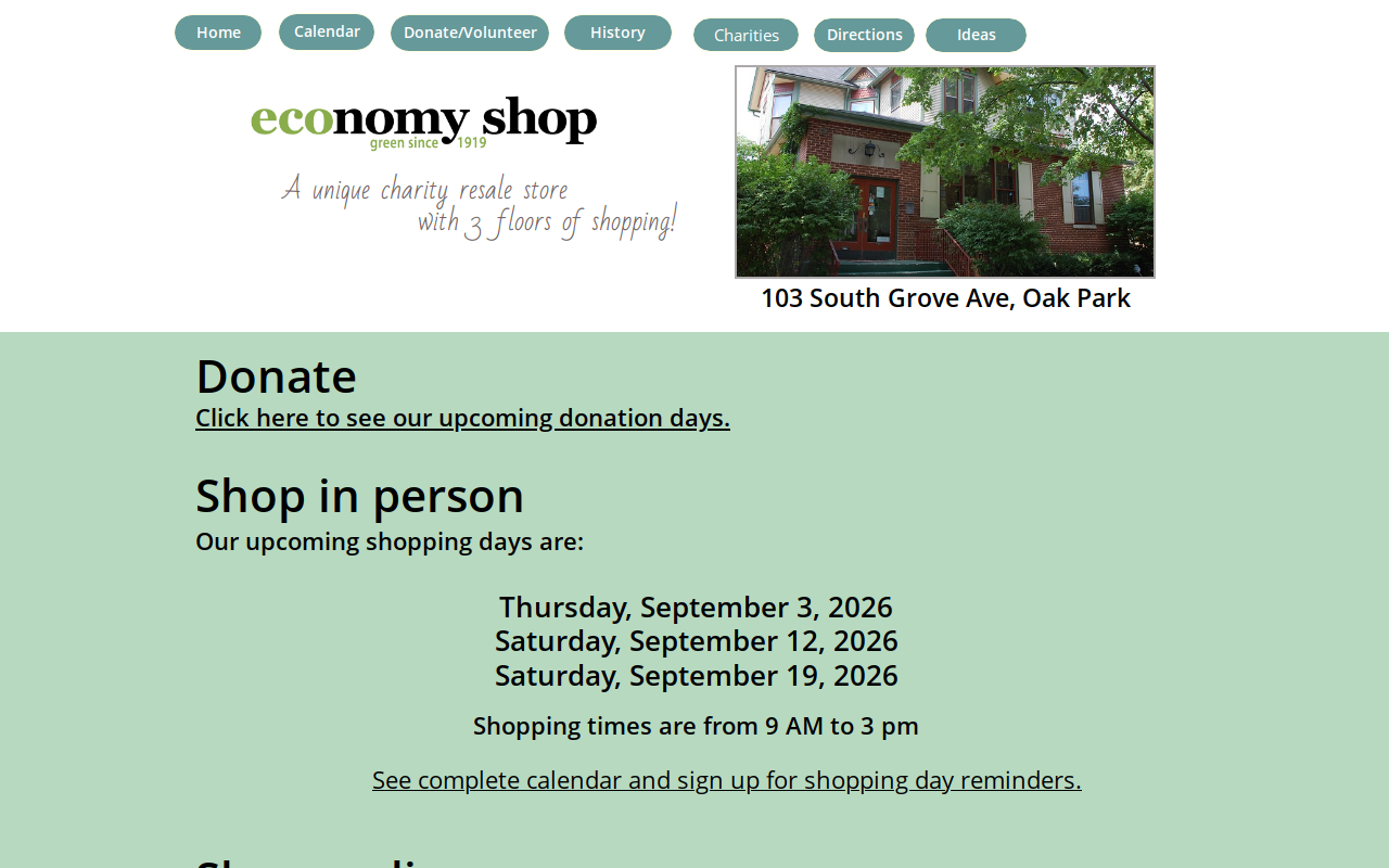 Economy Shop website preview