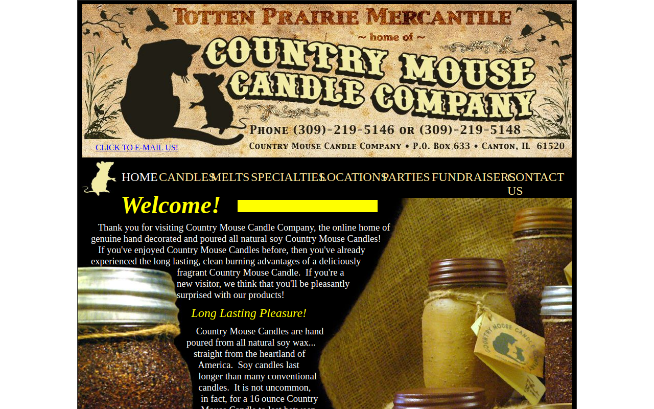 Totten Prairie Mercantile website preview