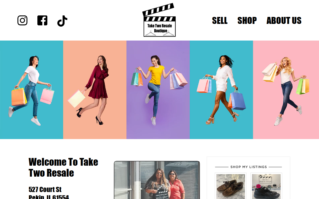 Take Two Resale Boutique website preview