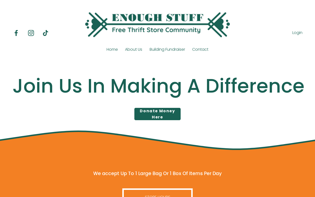 Enough Stuff website preview