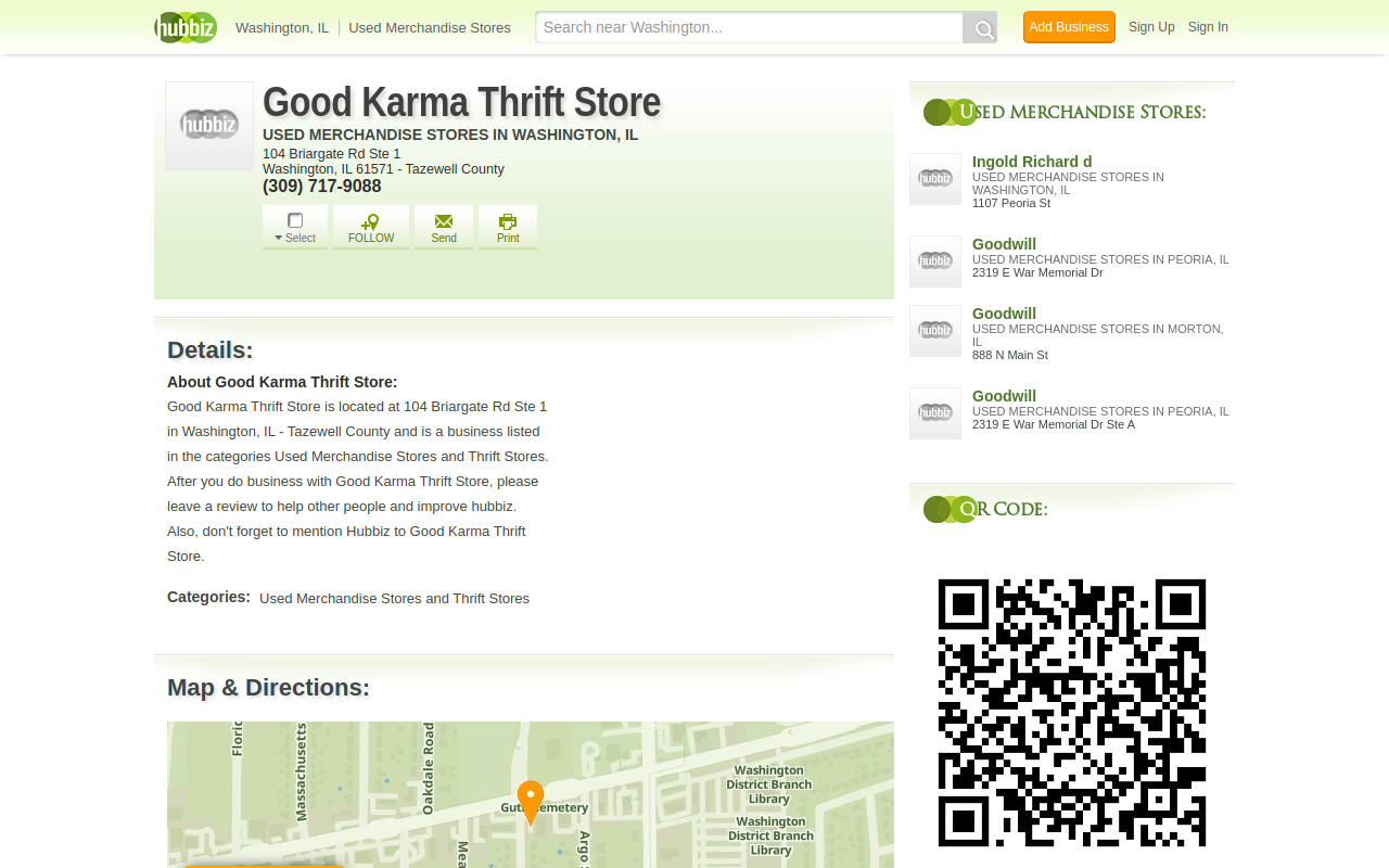 Good Karma Thrift website preview