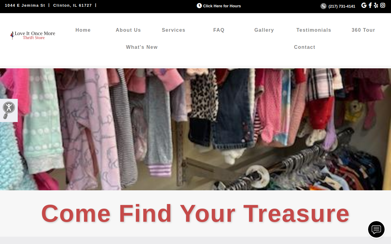 Love It Once More Thrift Store website preview