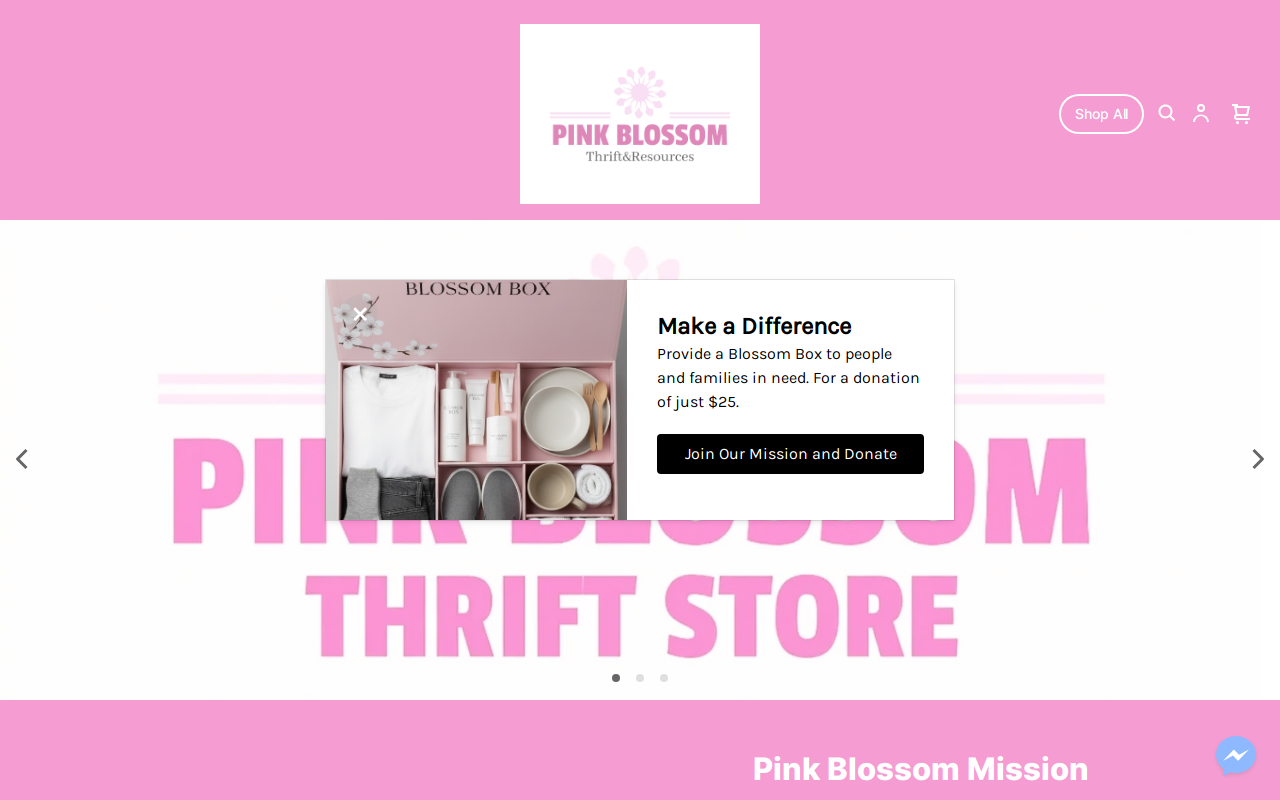 Pink Blossom website preview