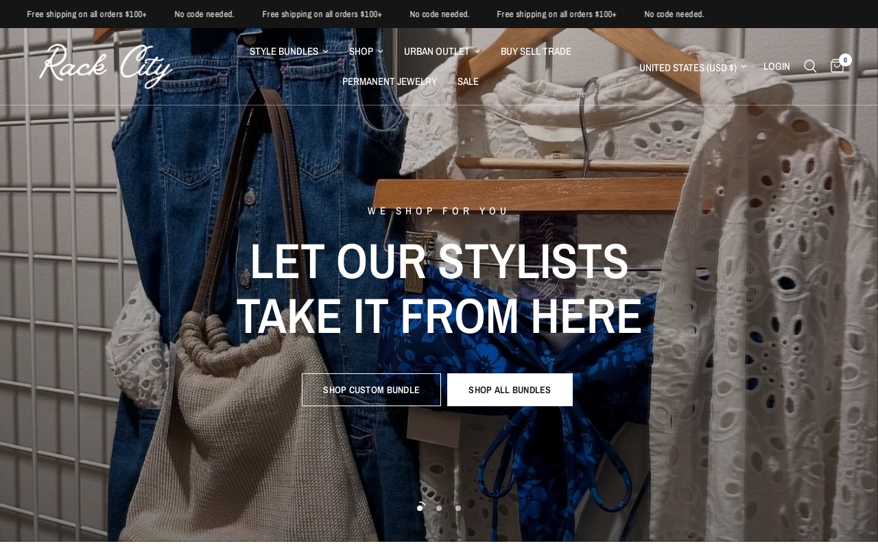 Rack City Thrift Shoppe website preview