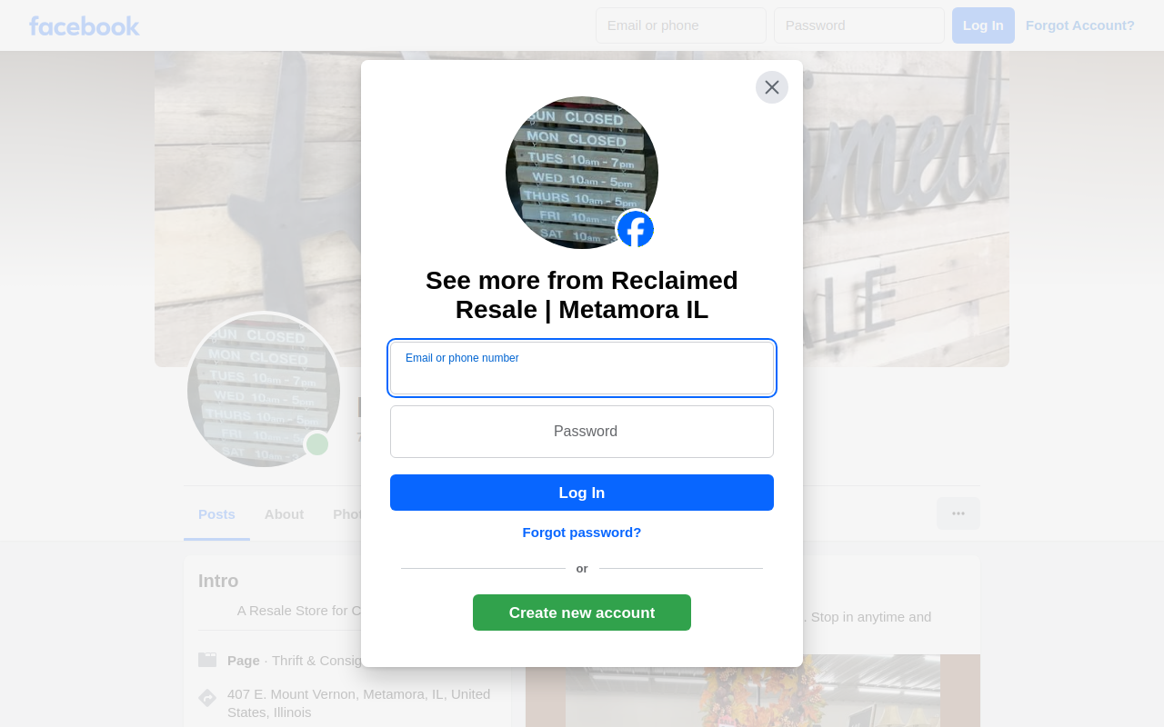 Reclaimed Resale website preview