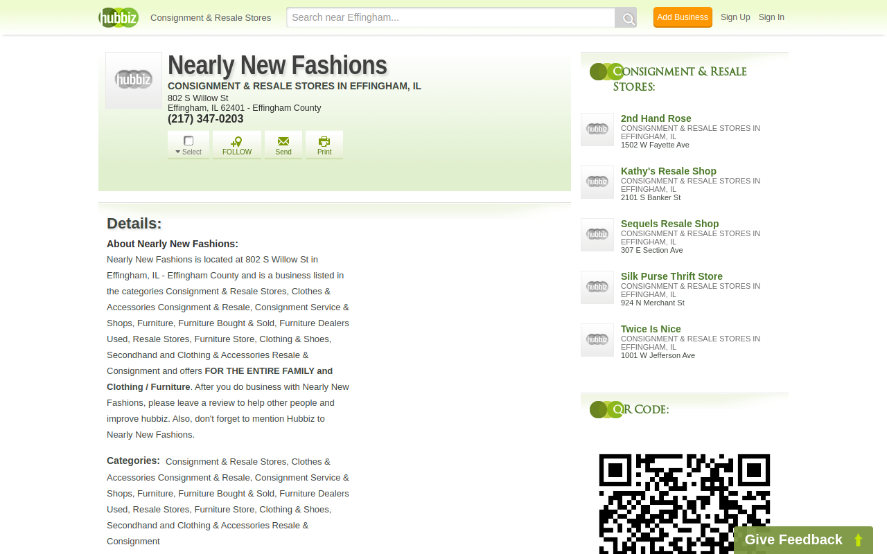 Nearly New Fashions Inc website preview